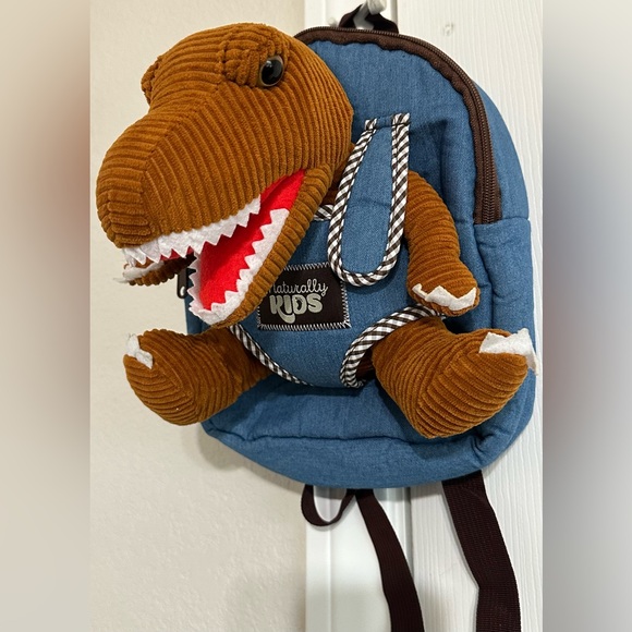 Naturally Kids Toddler Dinosaur Backpack T-Rex Stuffed Plush Toy Small 2-5 years - Picture 2 of 4